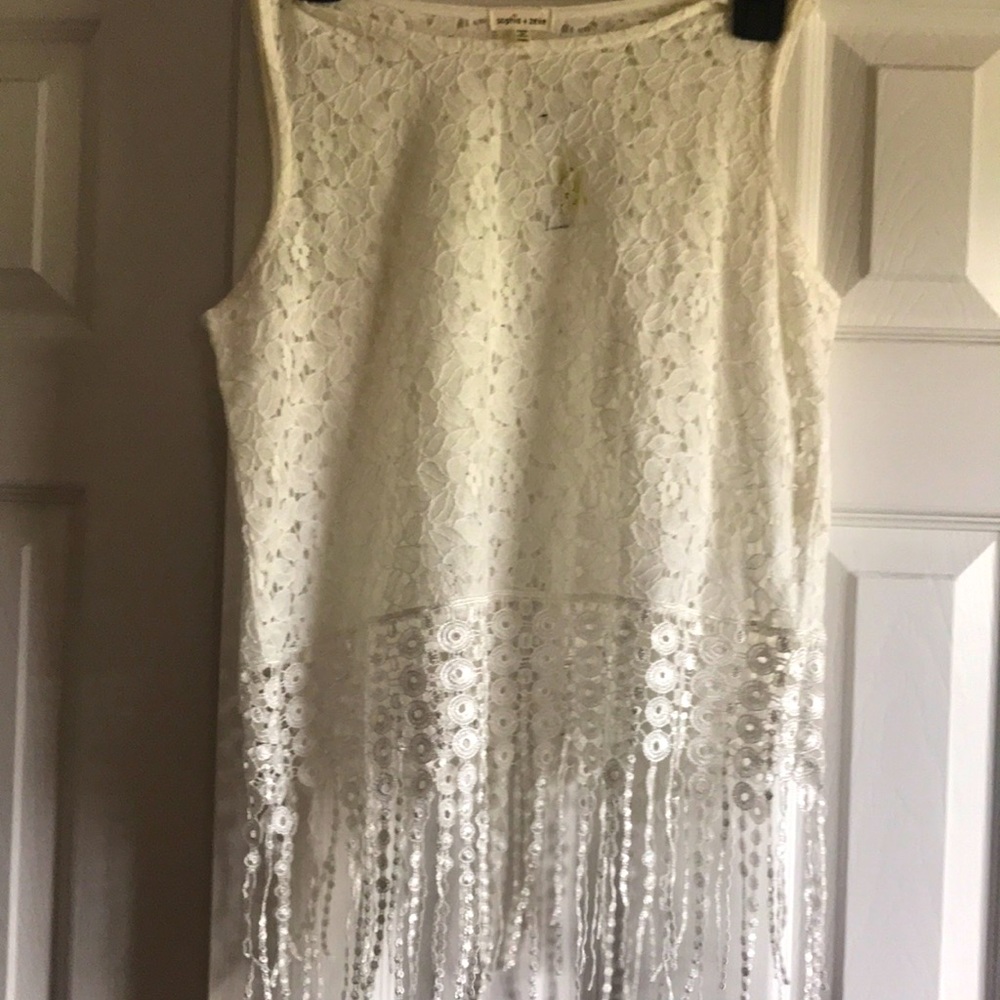 Girls white shingle shirt